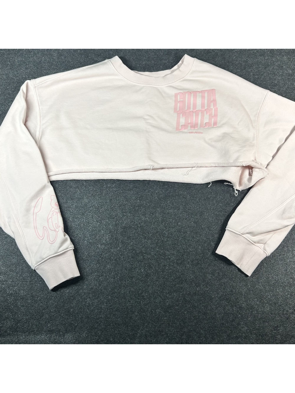 Pokémon x Target Gotta Catch Em All Pink Cropped Sweatshirt, Size Large